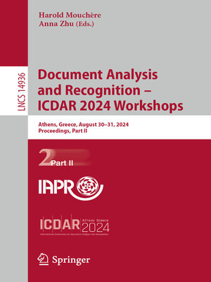 cover image of Document Analysis and Recognition – ICDAR 2024 Workshops